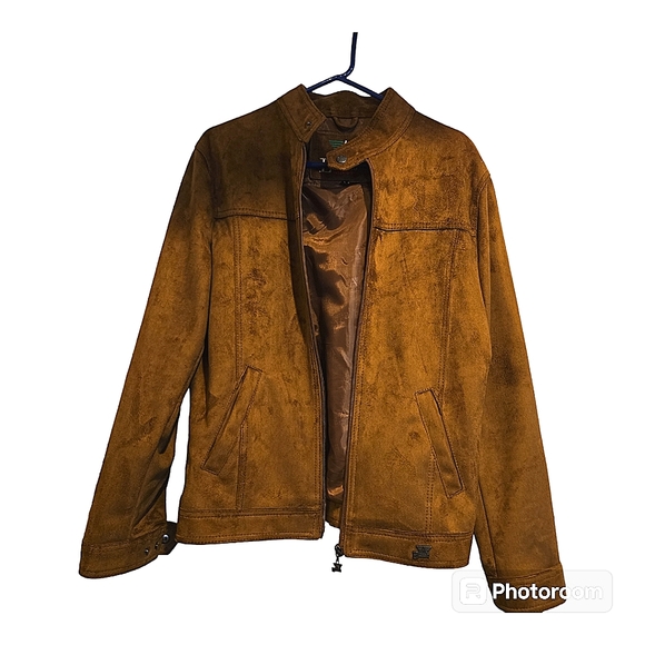 Armani Collezioni Men's Faux Suede Jacket Sz L - Picture 1 of 15